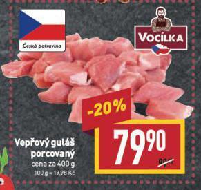 Billa Vepřový guláš nabídka