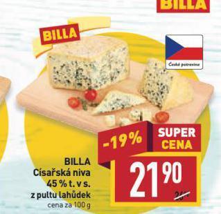 Billa Císařská niva nabídka