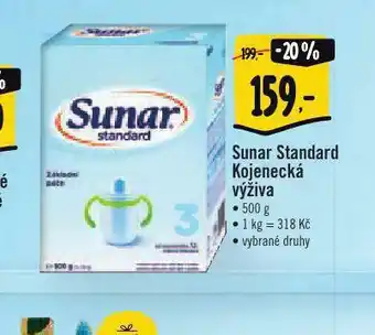 Albert Sunar standard kojenecká výživa nabídka