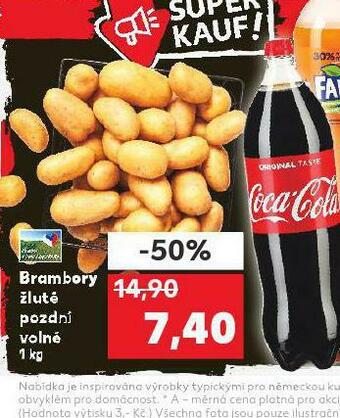Kaufland Brambory žluté pozdní nabídka