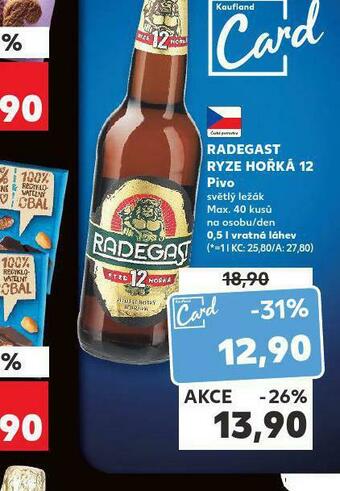 Kaufland Pivo radegast ryze hořká 12 nabídka