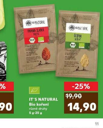 Kaufland It´s natural bio koření nabídka