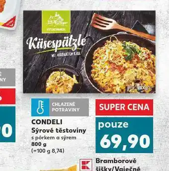 Kaufland Condeli sýrové těstoviny nabídka