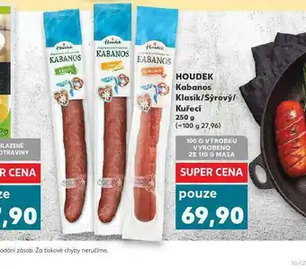 Kaufland Kabanos klasik / sýrový / kuřecí nabídka