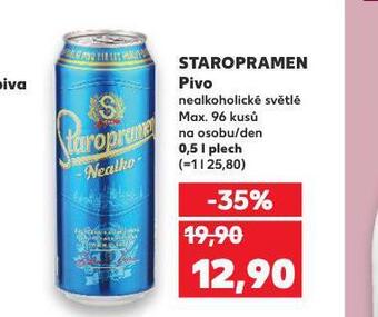 Kaufland Pivo staropramen nealko nabídka
