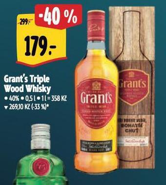 Albert Grant's triple wood whisky nabídka