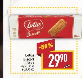 Billa Lotus biscoff sušenky nabídka