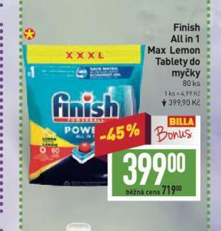 Billa Finish tablety do myčky nabídka