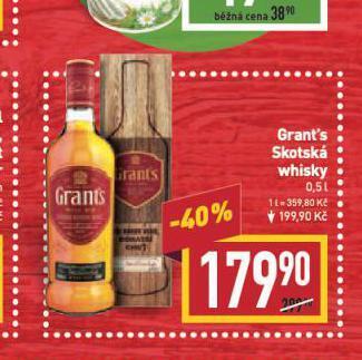 Billa Grant's triple wood whisky nabídka