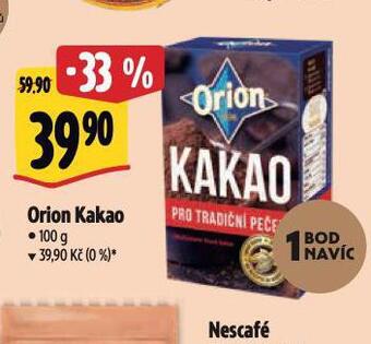 Albert Orion kakao nabídka