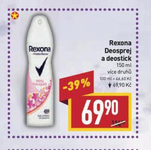 Billa Rexona deodorant nabídka