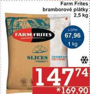 Jip Farm frites bramborové plátky, 2,5 kg nabídka
