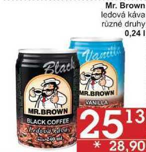 Jip Mr. brown ledová káva různé druhy, 0,24 l nabídka