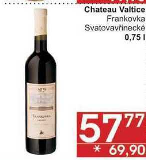 Chateau valtice frankovka, 0,75 l