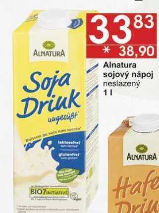 Alnatura sojový nápoj neslazený, 1 l