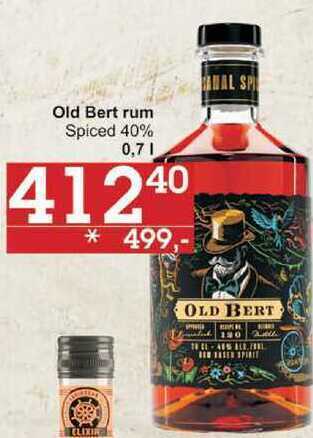 Jip Old bert rum spiced 40%, 0,7 l nabídka