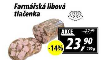 ZEMAN Farmářská libová tlačenka, 100 g nabídka