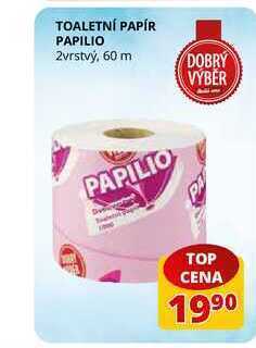 Flop Toaletní papír papilio 2vrstvý, 60 m nabídka