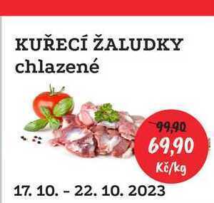 RABBIT řeznictví Kuřecí žaludky chlazené 1kg nabídka