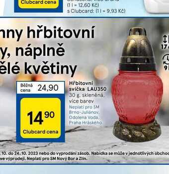 Tesco Hřbitovní svíčka lau350 30 g nabídka