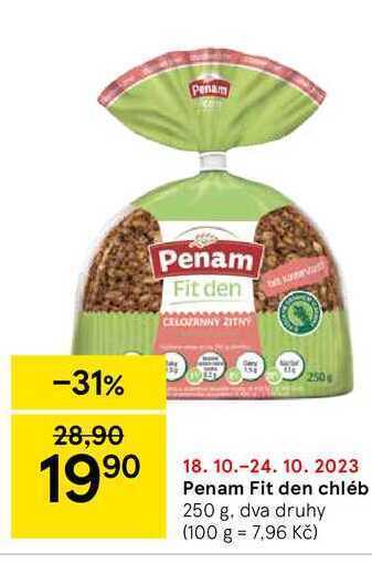 Tesco Penam fit den chléb 250 g nabídka