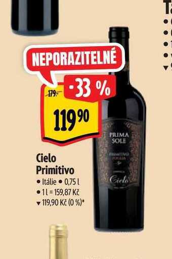 Albert Cielo primitivo 0,75 l nabídka