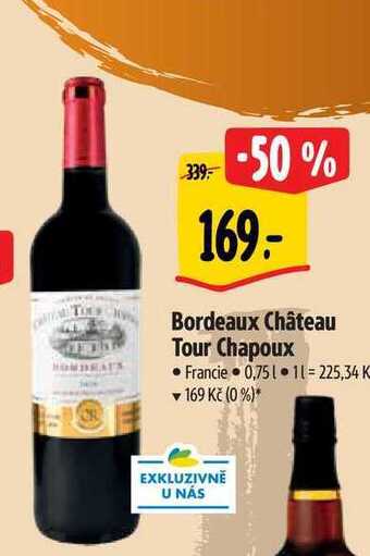 Albert Bordeaux château tour chapoux 0,75 l nabídka