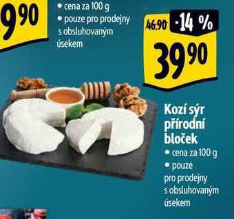 Albert Kozí sýr přírodní bloček 100 g nabídka