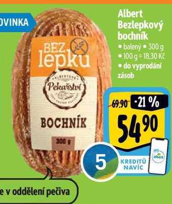 Albert Albert bezlepkový bochník 300 g nabídka