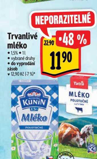 Albert Trvanlivé mléko 1 l nabídka
