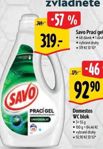 Albert Savo prací gel 48 dávek nabídka