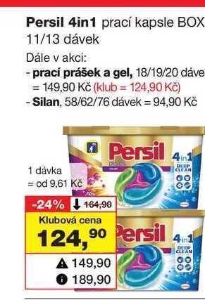 Barvy a laky drogerie Persil 4in1 prací kapsle box 11/13 dávek nabídka