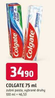 Trefa Colgate whitening zubní pasta 75ml nabídka