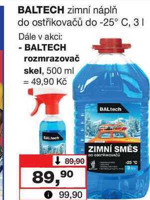 Baltech zimní náplň do ostřikovačů do -25° c, 3l