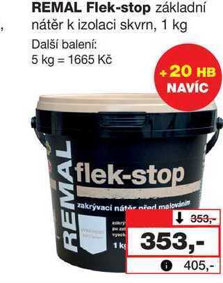Barvy a laky drogerie Remal flek-stop základní nátěr k izolaci skvrn, 1 kg nabídka