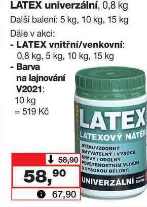 Barvy a laky drogerie Latex univerzální, 0,8 kg nabídka