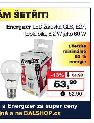 Barvy a laky drogerie Energizer led žárovka gls, e27, teplá bílá, 8,2 w jako 60 w nabídka