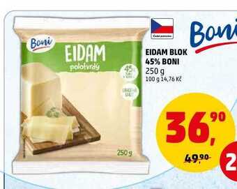 Penny Market Eidam blok 45% boni, 250 g nabídka