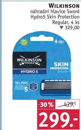 Rossmann Wilkinson náhradní hlavice sword hydro5 skin protection regular, 4 ks nabídka