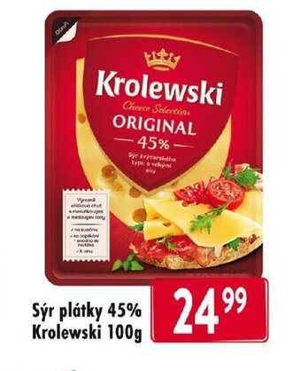 Astur&Qanto Sýr plátky 45% Krolewski 100g nabídka