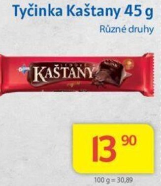 Kubík potraviny Tyčinka Kaštany 45 g nabídka