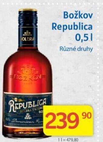 Kubík potraviny Božkov Republica 0.5L nabídka