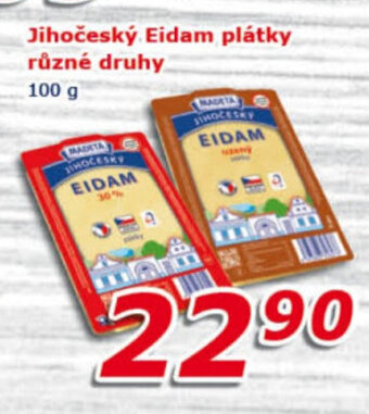 ESO MARKET Jihočeský Eidam plátky různé druhy 100 g nabídka