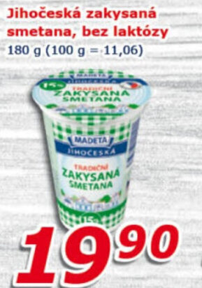 ESO MARKET Jihočeská zakysaná smetana, bez laktózy 180 g nabídka