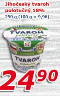 ESO MARKET Jihočeský tvaroh polotučný 18% 250 g nabídka
