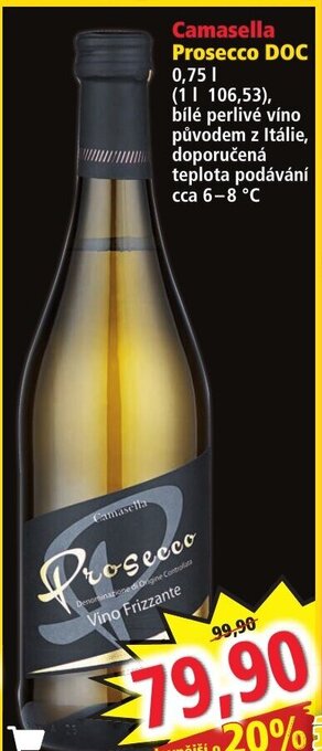 Norma Camasella Prosecco DOC 0,75 l. nabídka