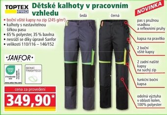 Norma Dětské kalhoty v pracovním Vzhledu nabídka