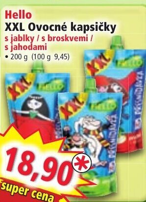 Norma Hello XXL Ovocné kapsičky nabídka