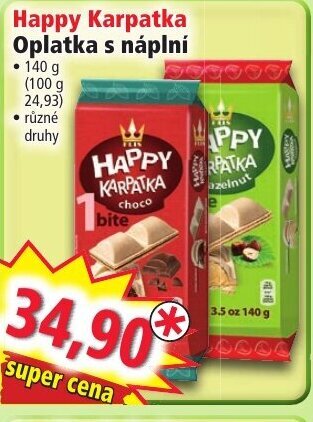 Norma Happy Karpatka Oplatka s náplní nabídka