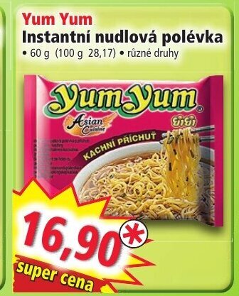 Norma Yum Yum Instantní nudlová polévka nabídka
